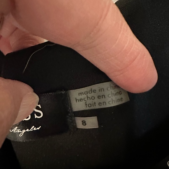 Guess Mini Dress with silver stitching and lace overlay Sz 8 Whimsigoth grunge - Picture 3 of 12